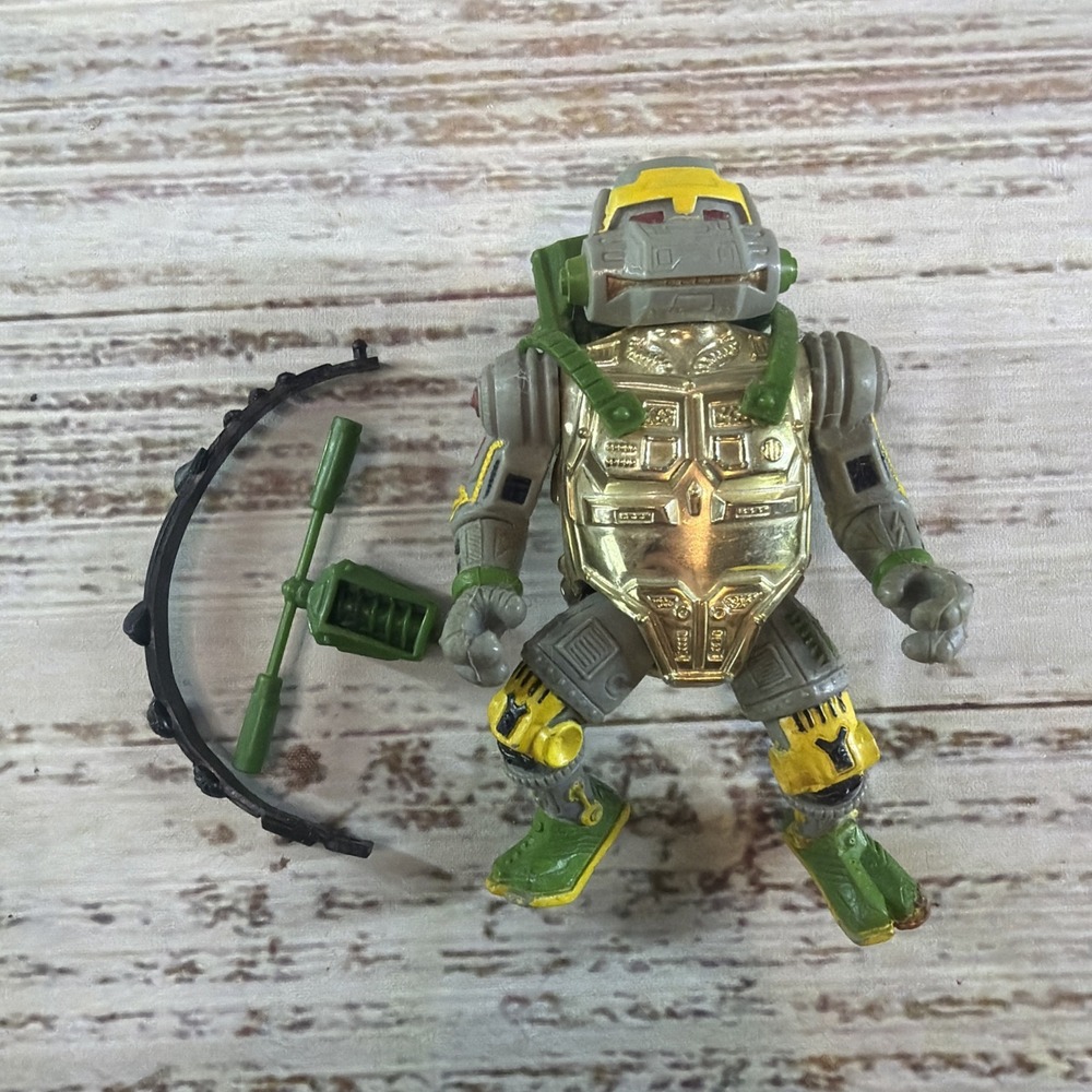 1989 Playmates Teenage Mutant Ninja Turtles TMNT Metalhead Figure Near Complete